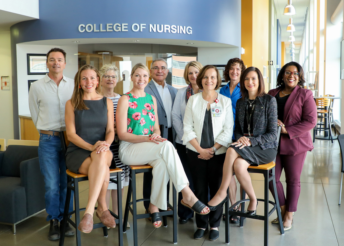 Ten individuals from leadership at Ft. Lewis College and CU Nursing meet at the Anschutz campus.