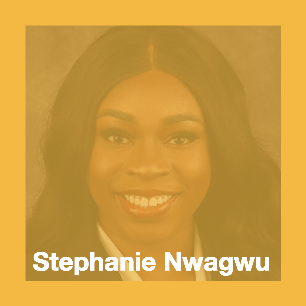 Stephanie Nwagwu, smiling at the camera. She is wearing a dark blazer and a white shirt.