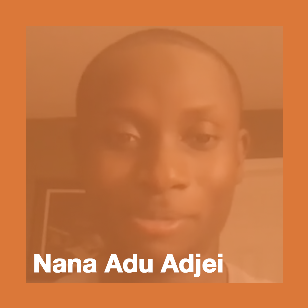 Nana Adu Adjei, dental scholar. He is smiling at the camera.