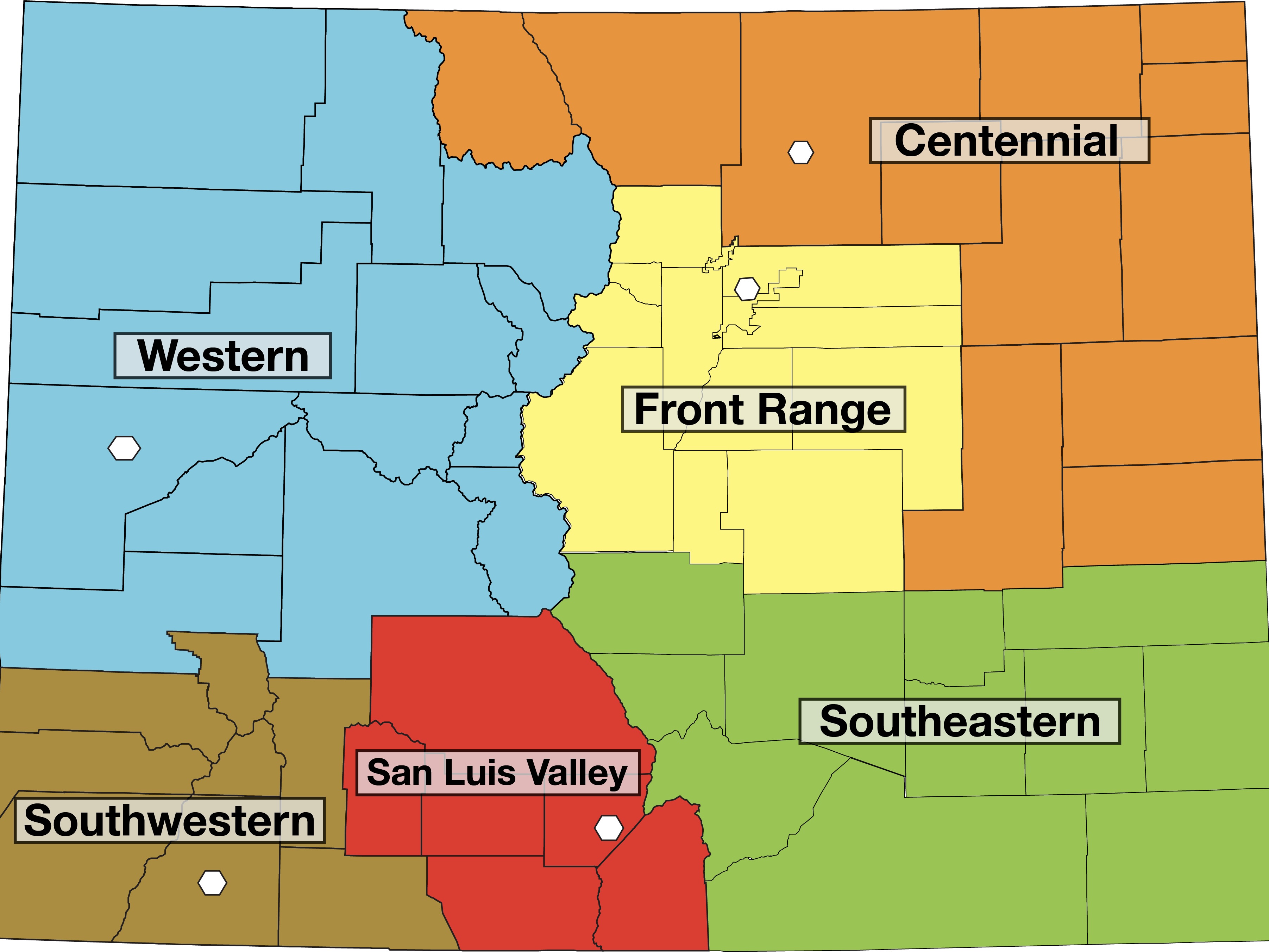 Colorado AHEC Region Map