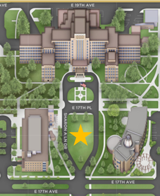 Overhead view of the Anschutz Health Sciences Building