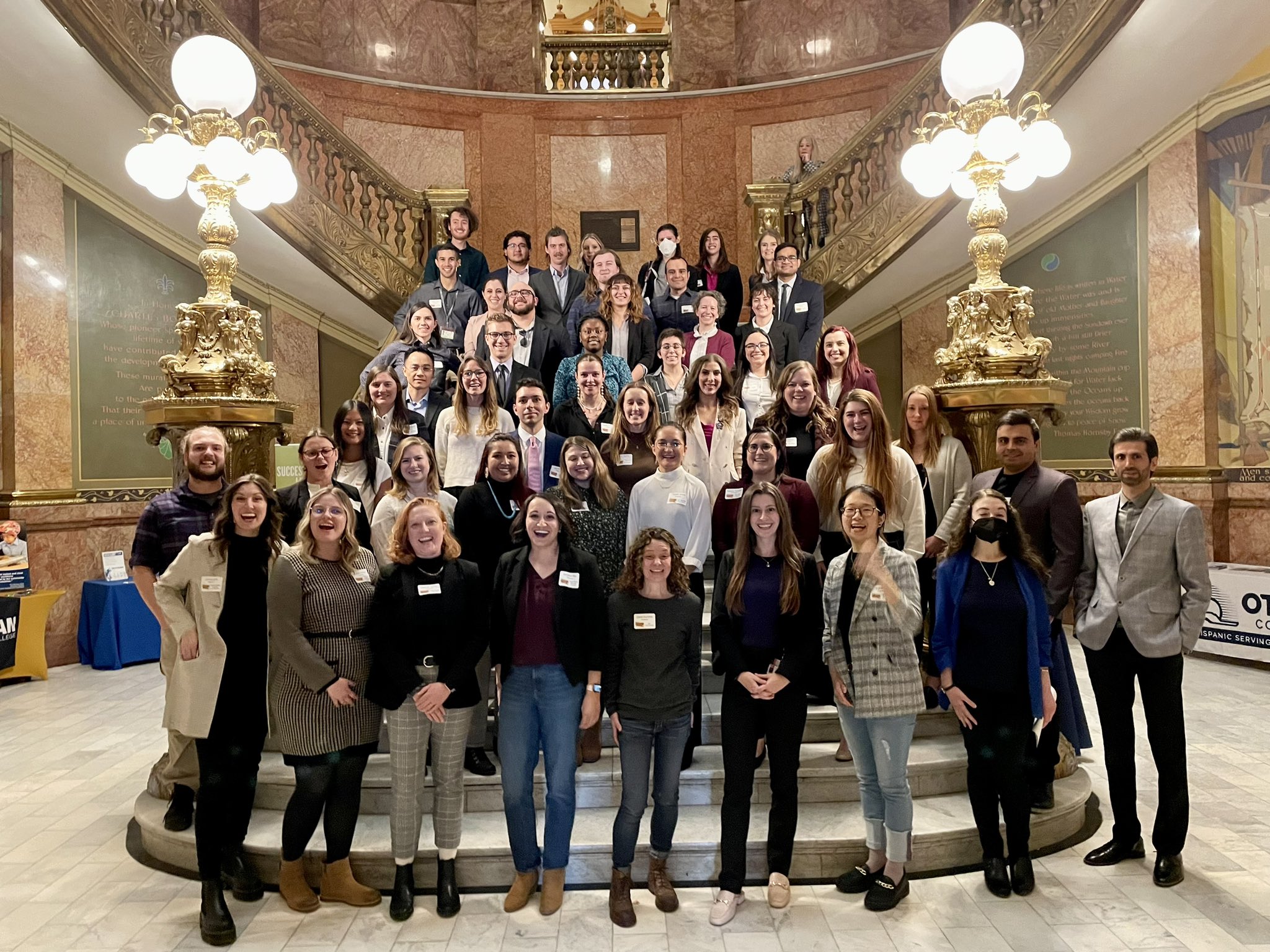 Presenters on capitol stairs