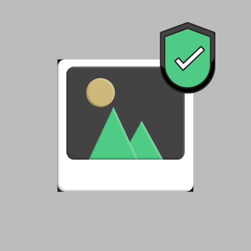 Image icon with check mark