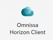 Omnissa horizon client logo Omnissa Horizon Client logo with blue cloud.