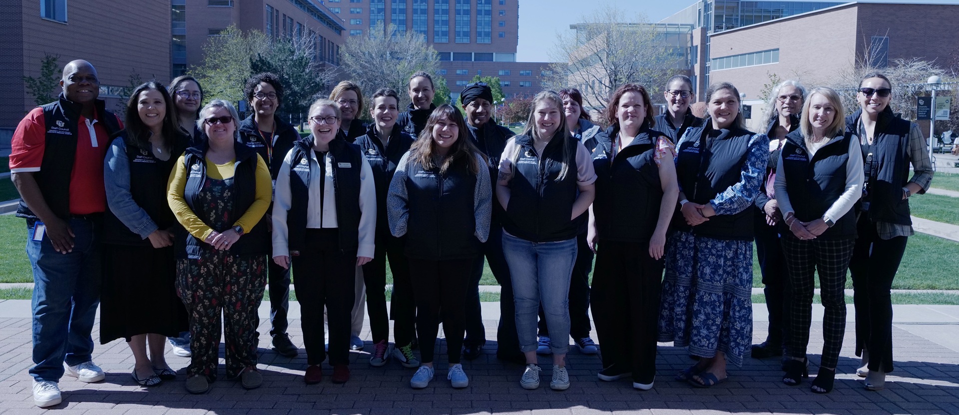 Group photo taken during the 2025 CU Anschutz Staff Council Spring Retreat.