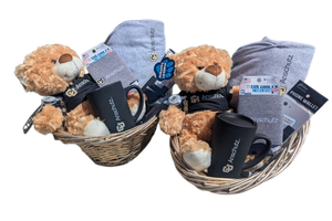 basket with CU Anschutz branded items
