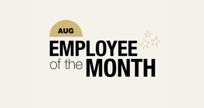 August Employee of the Month graphic